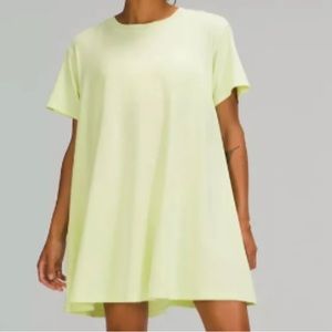 Lululemon: All Yours t-shirt dress, crispin green